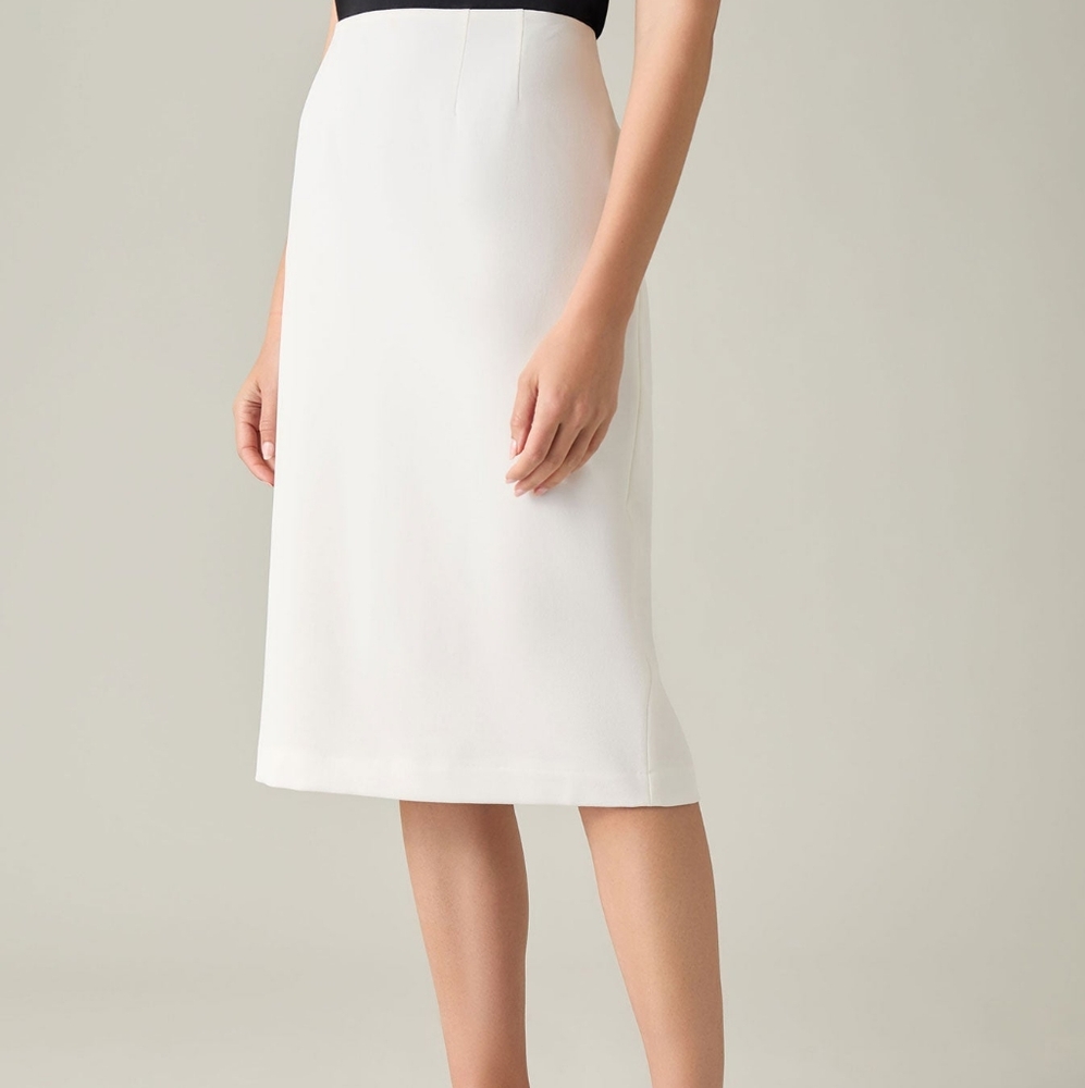 New ASOS Elegant White Knee Length Pencil Skirt